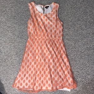 Peach polka-dot dress